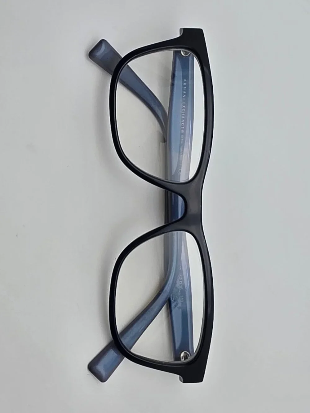 Armani Exchange AX3068 8302 Blue Glitter Eyeglasses Frame w/ Case Brazil 52mm